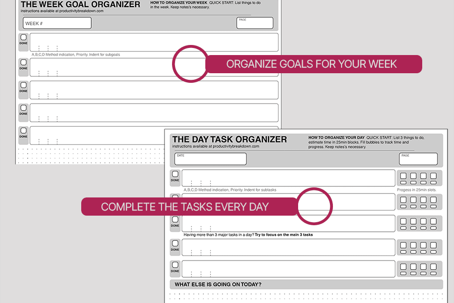 Weekly planning integration